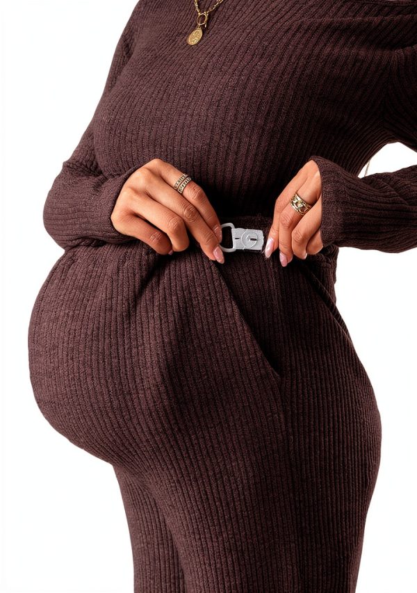 MakeMeChic Women's Maternity Shoulder Top Waist-3